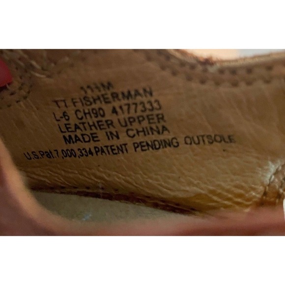 Stride Rite Sandal Toddler Size 11.5 Brown Leather Fisherman Hook Loop Easy On - Picture 6 of 7